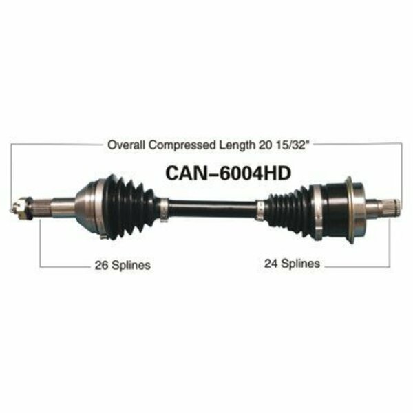 Wide Open Heavy Duty CV Axle for CAN AM HD REAR RIGHT HD OUTLANDER/RENEGADE CAN-6004HD